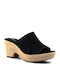 Clarks Maritsa Mule Anatomic Women's Suede Platform Wedge Sandals Black