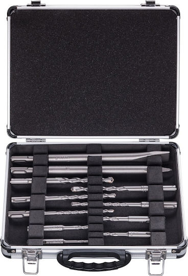 Bosch Set Drill Bits & Chisels Set of 11 Drills with SDS Plus Shank for Masonry