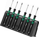 Wera Set 6 Electrician Precision Screwdrivers with 6 Interchangeable Tips