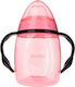 Akuku Educational Sippy Cup Plastic with Handles Pink for 6m+m+ 280ml A0429