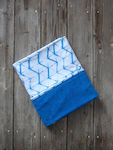 Nima Beach Towel Cotton Blue 150x90cm. 24003