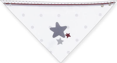 Interbaby Μπαντάνα Υφασμάτινη με Κουμπί Stars Grey