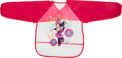 Interbaby Αδιάβροχη Ποδιά Πλαστική με Αυτοκόλλητο Minnie με Μανίκια