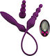 Adrien Lastic 2X Double Vibrator Double Vibrator with Remote Control 58.5cm Purple
