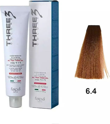 Faipa Three Colore Cream Color Hair Dye 6.4 Blonde Dark Bronze 120ml