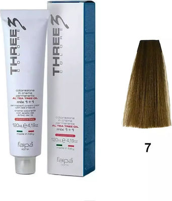 Faipa Three Colore Cream Color Vopsea de Păr 7 Blonde 120ml