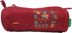 Graffiti Freestyle Festival Pencil Case Barrel with 1 Compartment Red