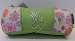 Graffiti Flower Strass Pencil Case Barrel with 1 Compartment Green