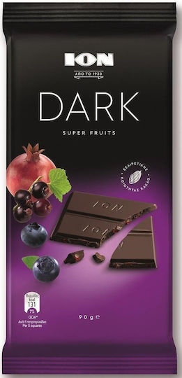 ION Dark Шоколад Dark Супер плодове 90gr 1бр