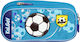 KalGav Soccer Pencil Case with 2 Compartments Light Blue