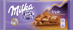 Milka Triple Σοκολάτα Γάλακτος Caramel 90gr