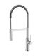 Ottone Meloda Kitchen Faucet Counter with External Spray Hose Chrome