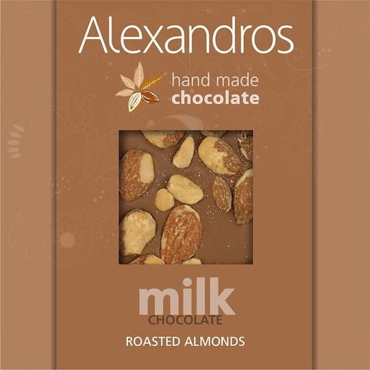 Alexandros Σοκολάτα Γάλακτος Roasted Almonds 90gr