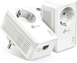 TP-LINK TL-PA7017P KIT v1 Powerline Double Wired with Passthrough Socket and Gigabit Ethernet Port