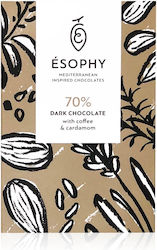 Esophy Ciocolata Amaruie Cafea și cardamom cu 70% Cacao 50gr Esophy Ciocolata Amaruie Cafea și cardamom cu 70% Cacao 50gr