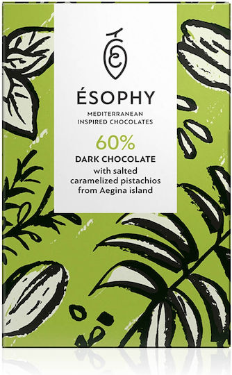 Esophy Chocolate Dark Salted Caramelized Pistachios with 60% Cocoa 50gr
