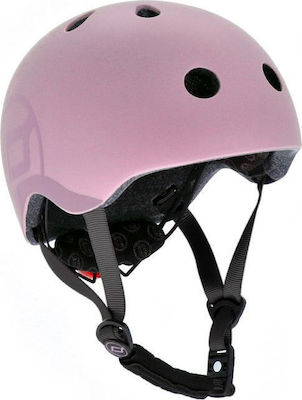 Scoot & Ride Kinderfahrrad- / Rollerhelme Scooter / Fahrrad Rosa mit integrierter LED-Lampe