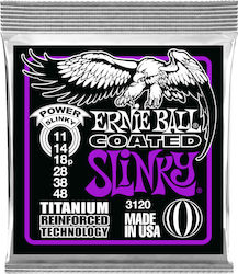 Ernie Ball Slinky Coated Titanium RPS E-Gitarrensaiten Set Titanium 11 - 48 Power Ernie Ball Slinky Coated Titanium RPS E-Gitarrensaiten Set Titanium 11 - 48 Power