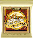 Ernie Ball Set of 80/20 Bronze Strings for Acoustic Guitar Earthwood 80/20 Bronze Rock and Blues 10 - 52"