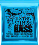 Ernie Ball Set Nickel gewickelt Saiten für Bass Slinky Bass 4-String Zusätzlich 40 - 95" P02835
