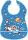 Laken Astro Baby Waterproof Plastic Baby Bib with Hoop & Loop Fastener with Pocket for 24 m+