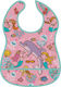 Laken Sirenas Waterproof Bib Plastic with Hoop & Loop Fastener & Pocket Pink for 24 m+ LBS