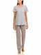 Vamp Women's Pyjama Set Cotton Moca