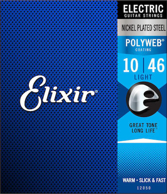 Elixir Set Vernickelter Stahl Saiten für E-Gitarre Polyweb 12050