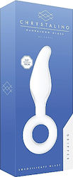 Shots Chrystalino Gripper Glass Dildo White 17cm CHR026WHT