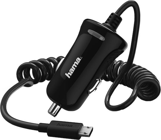 HAMA Car Charger Micro-Usb 2.4A Black Încărcător Auto 2.4A împreună cu Cablu Micro-USB Negru Culoare