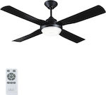 Lucci Air Banksia LED DC 213139 Ceiling Fan 122cm with Light and Remote Control Black