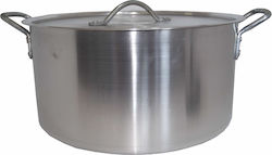 Semi-Pressure Cooker Aluminum Capacity 30lt with Diameter 45cm and Height 19cm.