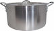 Semi-Druckkocher Aluminium Kapazität 30Es mit Durchmesser 45cm und Höhe 19cm.