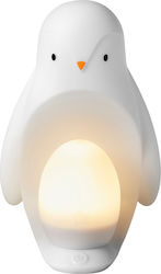 Grobag Παιδικό Διακοσμητικό Φωτιστικό Αφής Penguin Λευκό