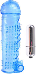 Pipedream Duo Textured Sleeve Mini Bullet Blue