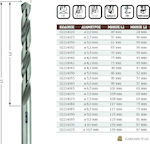 Drill with Cylindrical Shank for Metal 2.5x57mm