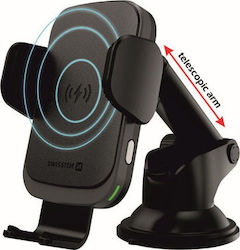 Swissten Car Mobile Mount with Wireless Charging Black