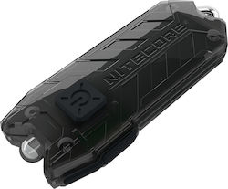 NiteCore Επαναφορτιζόμενος Φακός Μπρελόκ LED Αδιάβροχος IP65 με Μέγιστη Φωτεινότητα 55lm Tube V2.0 Black