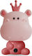 Lucas Kids Decorative Lamp Ιπποπόταμος Pink 20x18x33cm