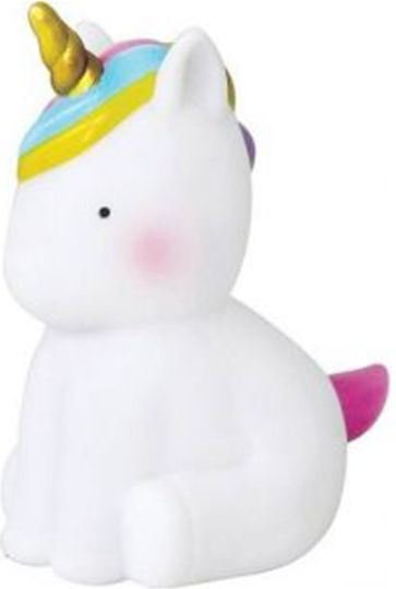 Aca Lumini LED Lampă decorativă pentru copii Unicorn cu Schimbări de Culori Alb 5.8x8.3x10εκ.