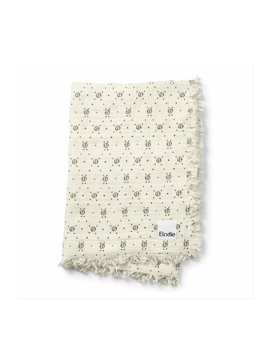 Elodie Details Monogram Πάνα Αγκαλιάς από Μουσελίνα Μπεζ 75x100εκ.