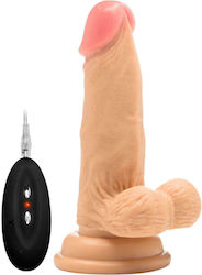 Shots RealRock Vibrating Realistic Cock With Scrotum Skin