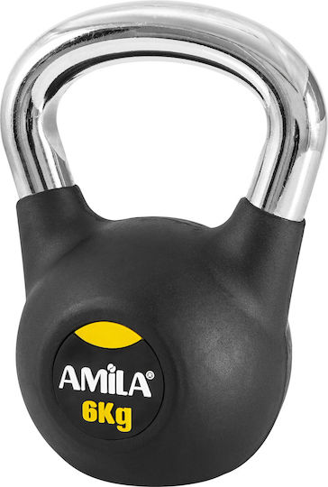 AMILA Kettlebell Rubber 6kg Black
