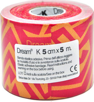 Sixtus Dream K Kinesiology Tape 5cm x 5m Tribe Red-Yellow