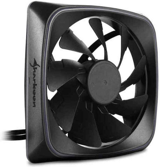 Sharkoon Shark Lights Case Fan 120mm 1000rpm 39.26cfm with RGB Lighting and 3-Pin Connection