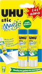 UHU Κόλλα Stick Magic Blue για Χειροτεχνίες 2τμχ 8.2gr Χωρίς Διαλύτες