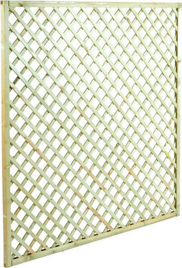 Garden Trellis Diagonal (6x6) Wood with Rhombus Grid in Beige Colour 120x180cm