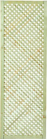 Grătar De Grădină Diamant (2x2) Din Lemn Cu Design În Grilă Romb Bej 60x180cm