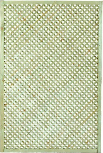Spalier Gartendiamant (2x2) aus Holz mit Rasterdesign Rhombus in Beige Farbe 120x180cm