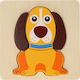 Wooden Kids Puzzle Dog Dog 4pcs Joueco